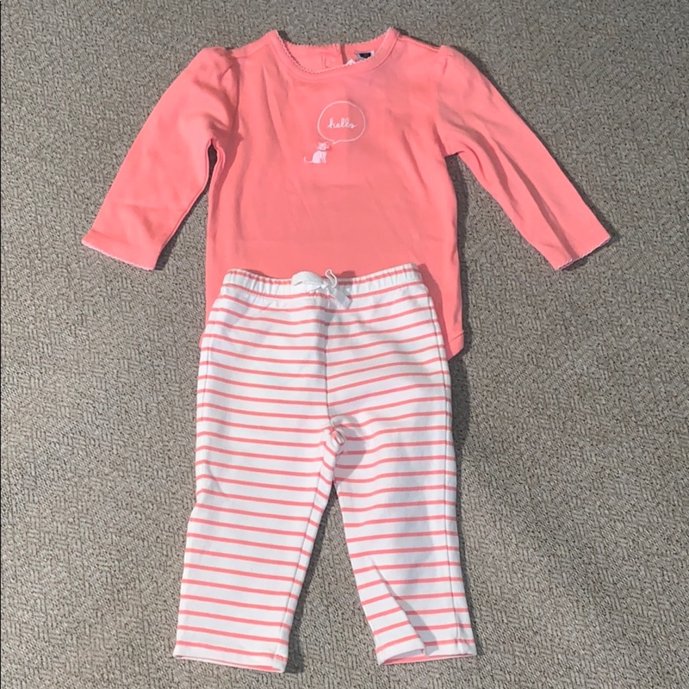 Janie and jack pant and long sleeve onesie.